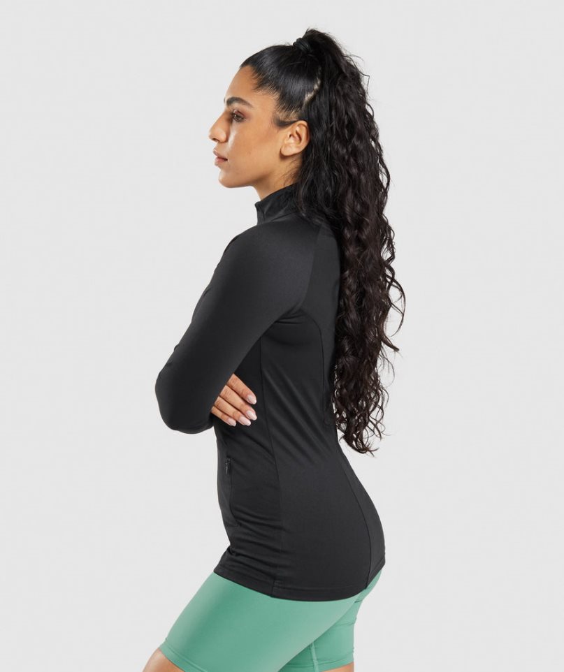 Women's Gymshark Training Jackets Black | NZ 0TNQLU